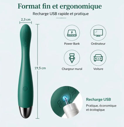 Stimulateur Intime Discret – 10 Modes, Recharge USB, Silencieux & Étanche