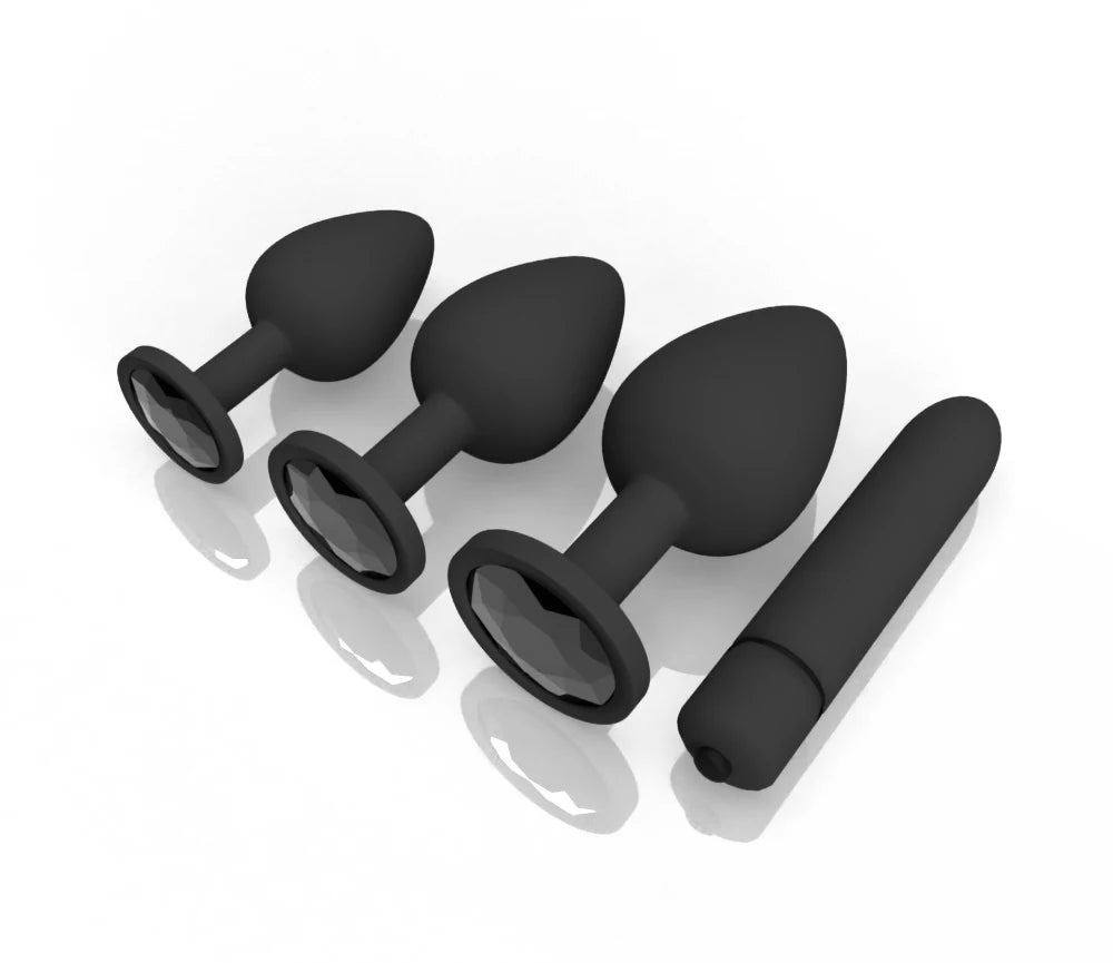 Plug Anal Vibrant Étanche – 10 Vibrations & Bijou Amovible