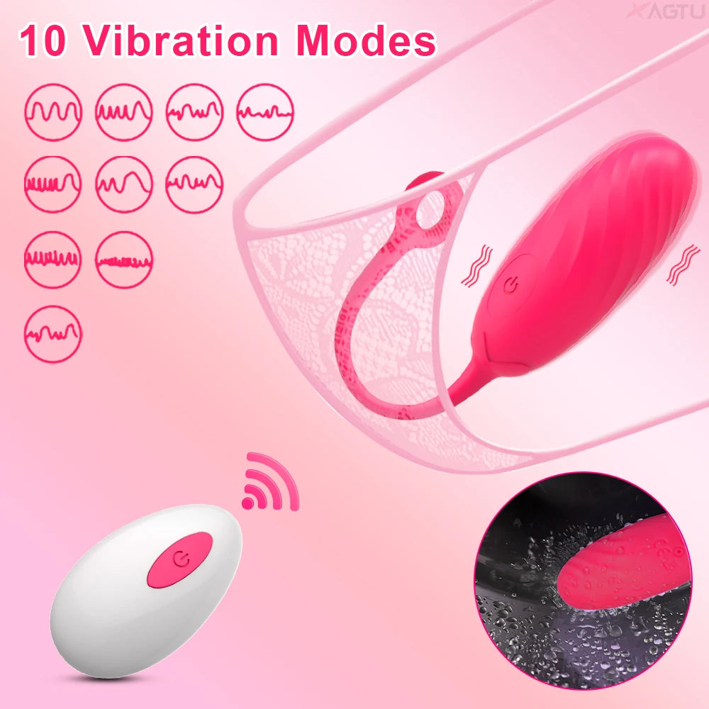 Vibromasseur pour femmes, contrôle de la Masturbation féminine, stimulateur de Clitoris, point G sans fil, gode, œuf d'amour vibrant, jouets sexuels pour adultes